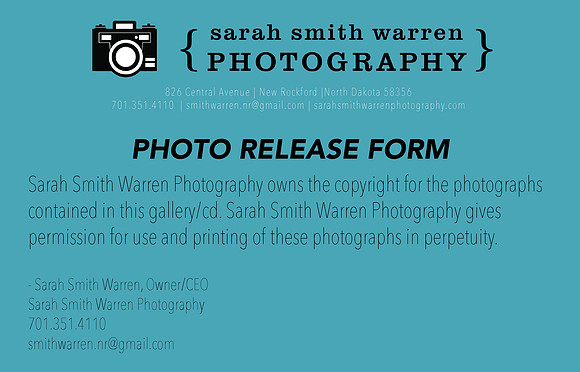 Photo Release Card